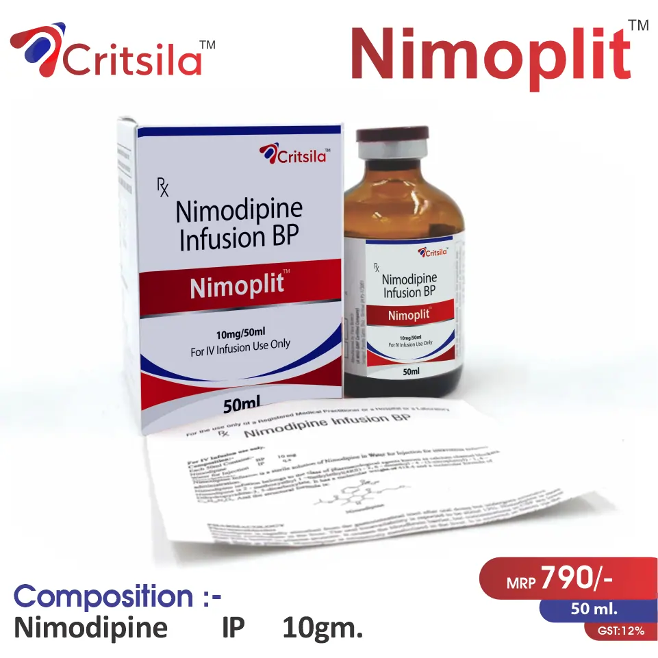 Nimodipine 10mg Injection at Best Price in PCD Medical Pharma for Cerebral Aneurysm Treatment